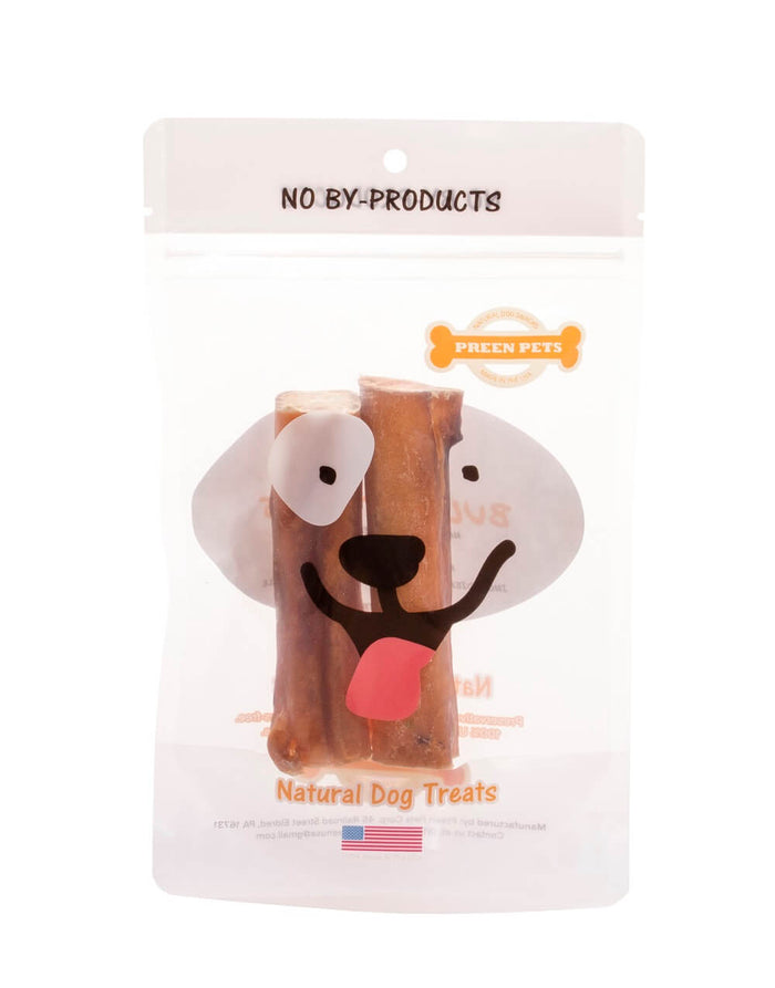 4-inch Jumbo Bully Sticks — all-natural dog treats made in the USA by Preen Pets (photo 2)