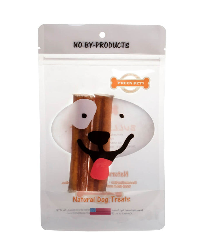 4-inch Thick Bully Sticks — all-natural dog treats made in the USA by Preen Pets (photo 2)