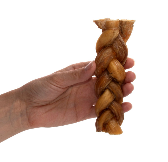 6" Braided Bully Sticks — all-natural dog treats made in the USA by Preen Pets