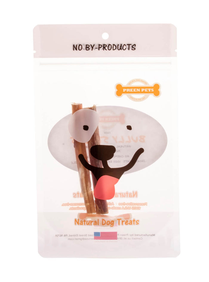 5-inch Thin Bully Sticks — all-natural dog treats made in the USA by Preen Pets (photo 2)