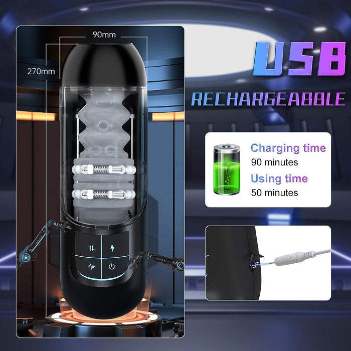 Alien Smart Rollers Telesopic Masturbator