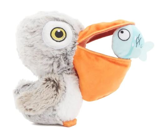 BARK Big Bill & Beak-A-Boo Fish Dog Toy