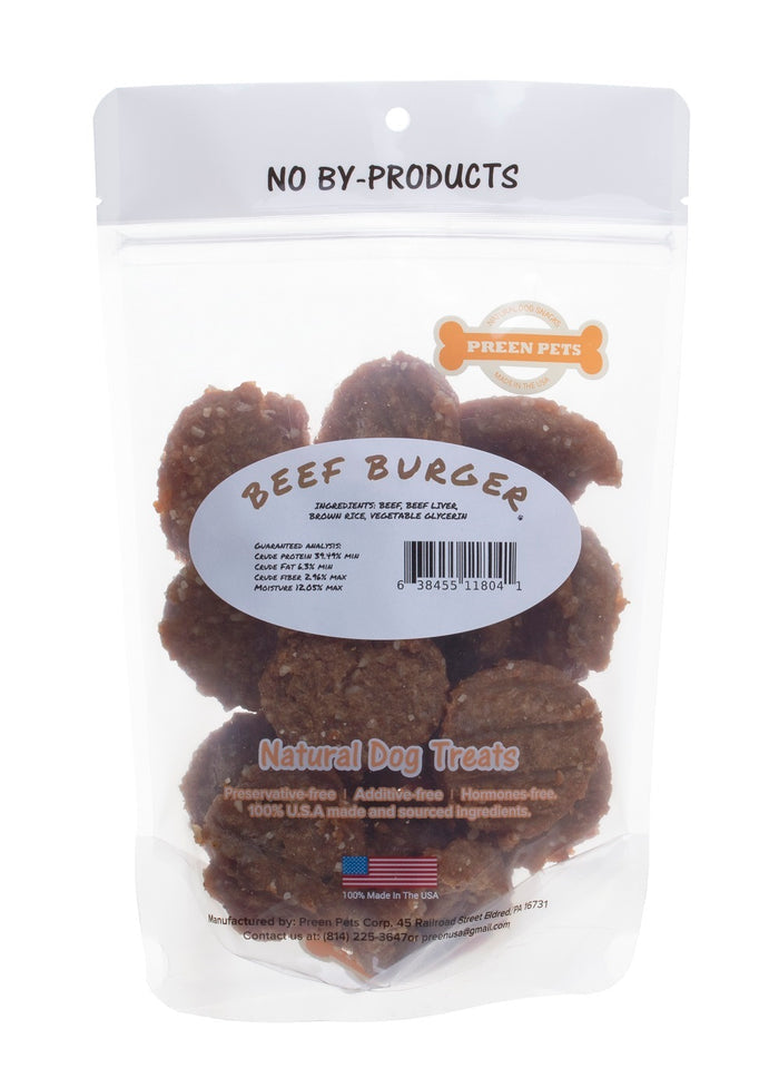 Beef Burger — all-natural dog treats made in the USA by Preen Pets (photo 3)