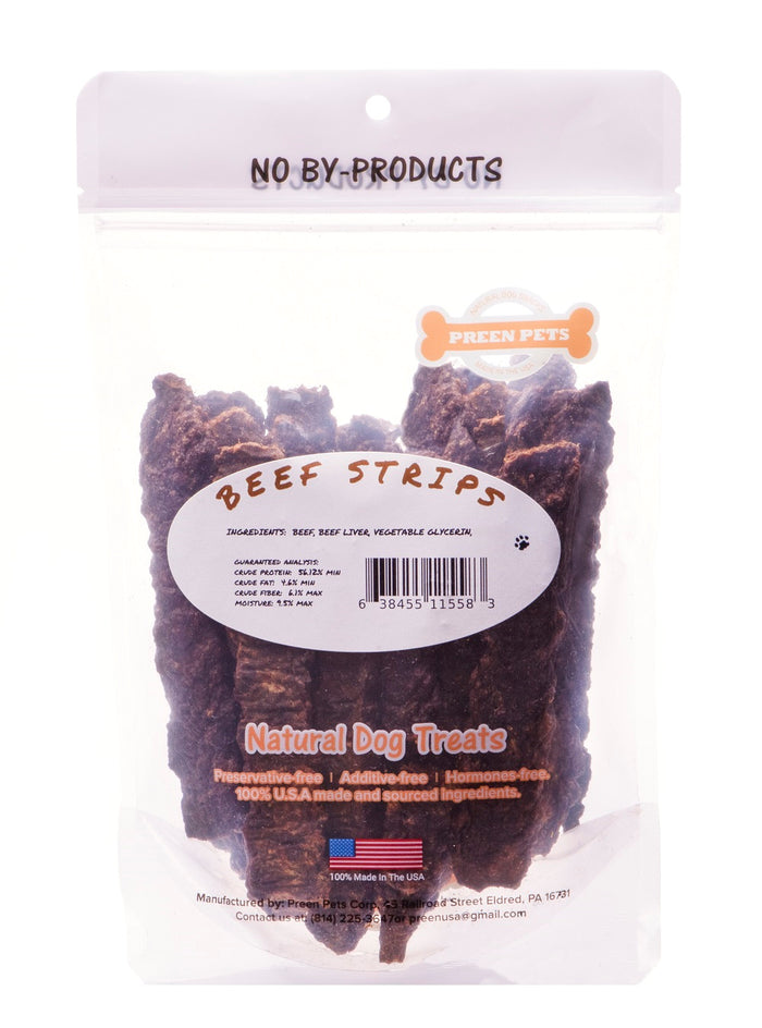 Beef Strips — all-natural dog treats made in the USA by Preen Pets (photo 3)