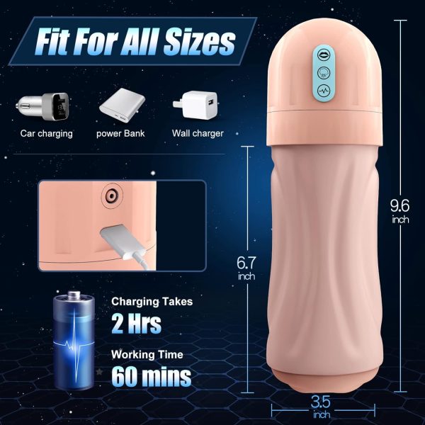 BODYLOVE Longer Realistic Vagina Male Stroker 10 Vibrating 5 Sucking