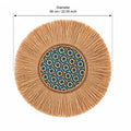 Boho Woven Wall Decor – Handmade Raffia Wall Hanging for Living Room
