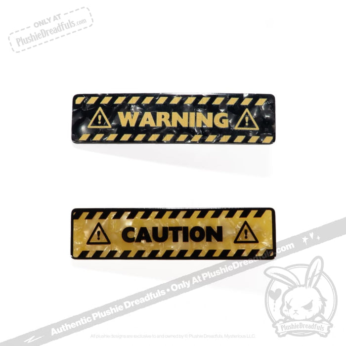 Plushie Dreadfuls - CAUTION Clips hair clip