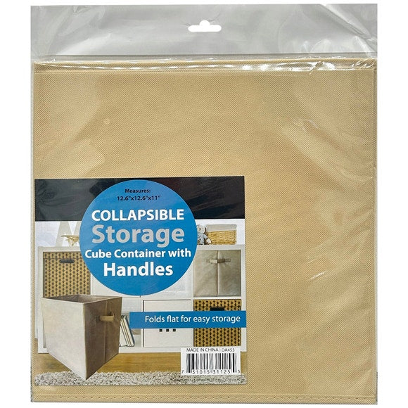 Collapsible Storage Cube Container with Handles