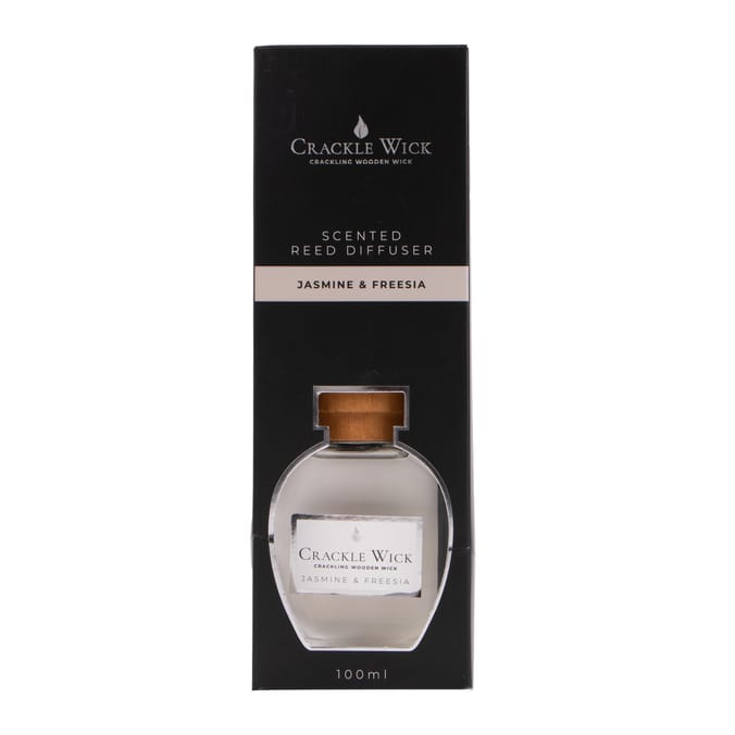 Crackle Wick Scented Reed Diffuser 100ml – Glass Reed Diffuser Floral Fragrance