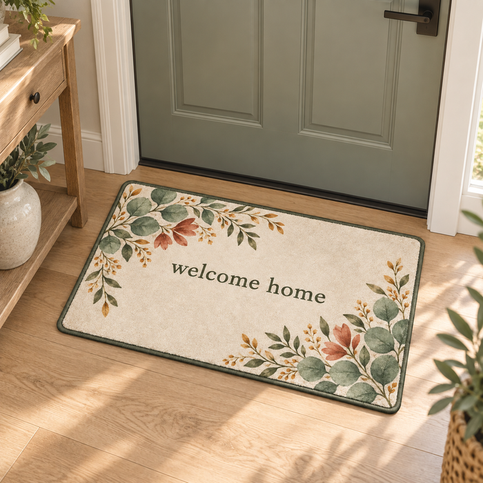 Custom Botanical Floor Mat – Choose Your Design