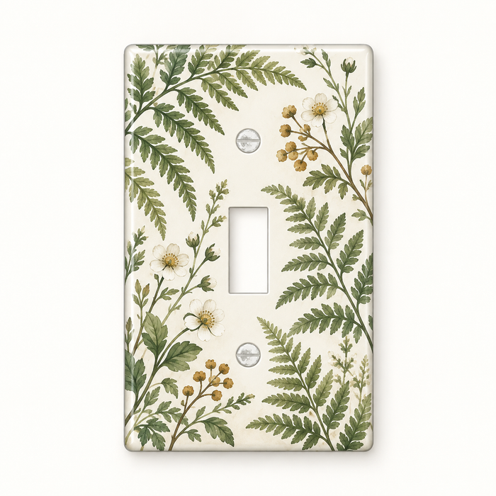 Custom Botanical Switch Plate – Single Toggle or Your Design