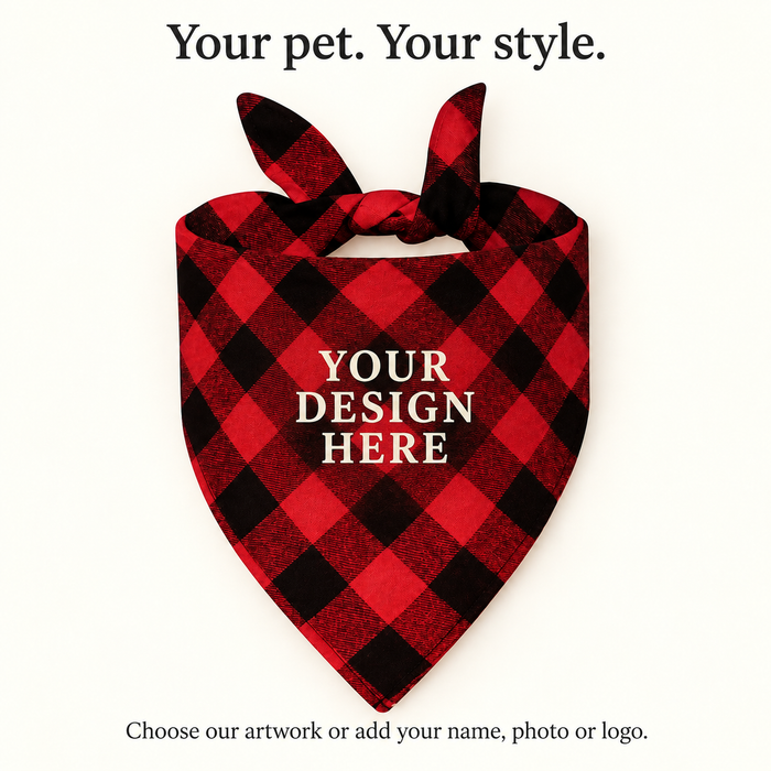 Custom Christmas Pet Bandana – Holiday Paw or Your Design