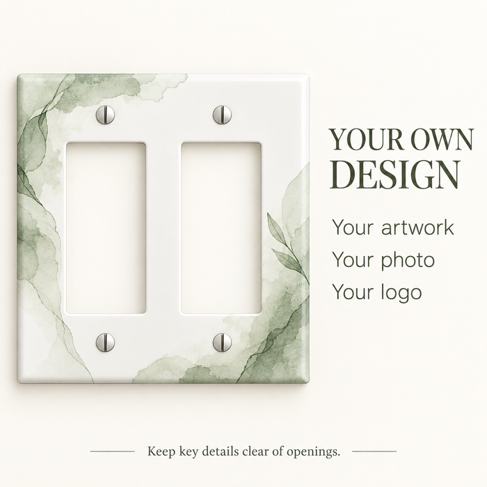 Custom Fern Double Rocker Switch Plate – Your Design