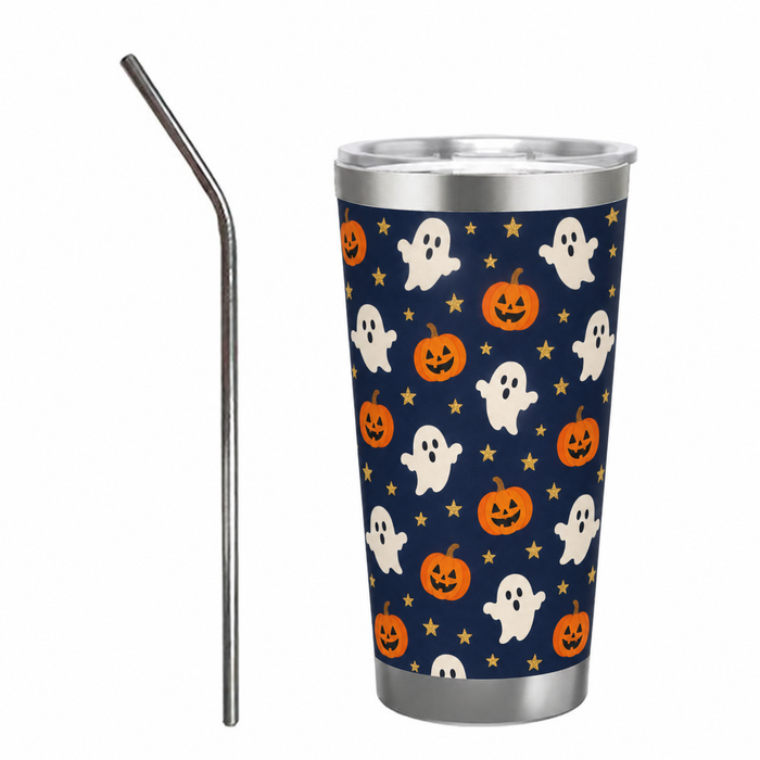 Custom Halloween Tumbler – Midnight Ghosts or Your Design, 20 oz