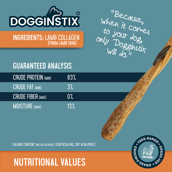 Dogginstix Lamb Collagen - Barbell Dog Treats