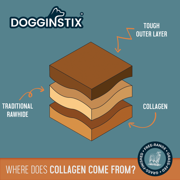 Dogginstix Lamb Collagen - Barbell Dog Treats