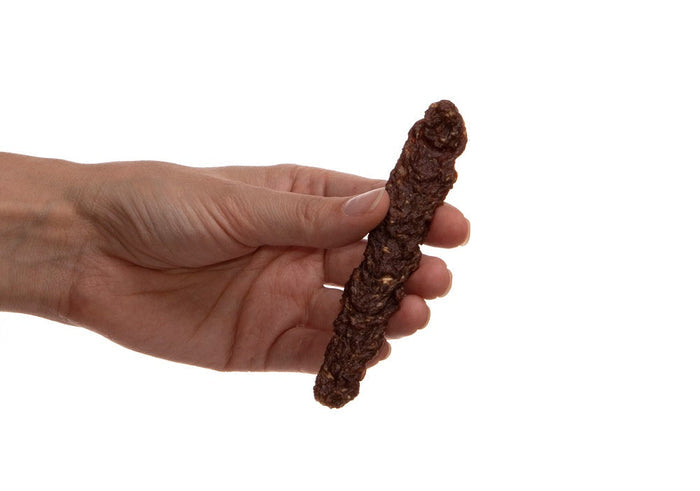 Duck Jerky Strips with Pork — all-natural dog treats made in the USA by Preen Pets