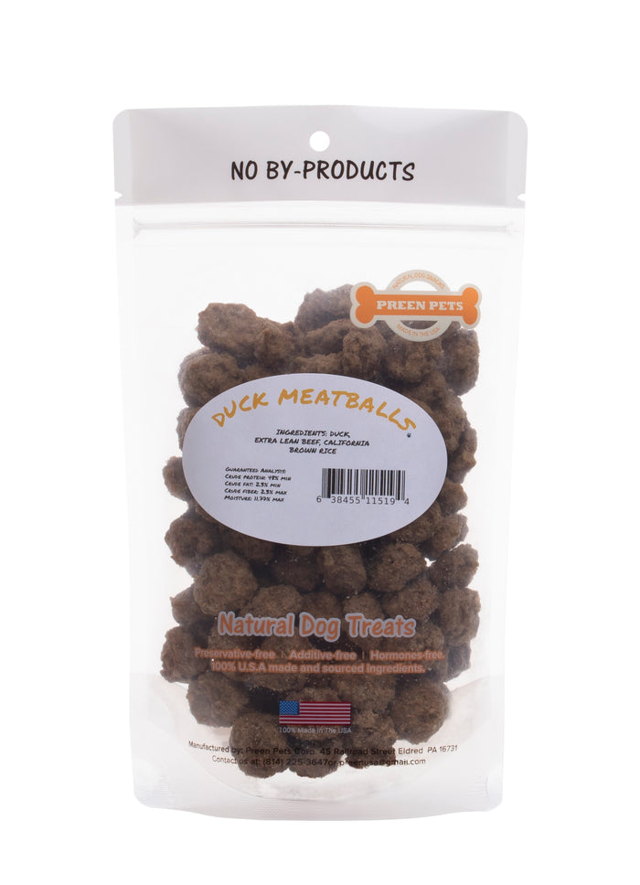 Duck Meatballs — all-natural dog treats made in the USA by Preen Pets (photo 3)