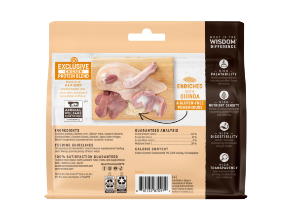 Earth Animal Wisdom™ Air-Dried Chicken Recipe Jerky Dog Treats