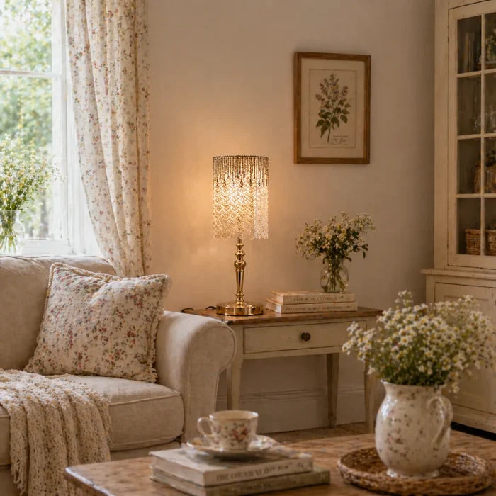 French White Lace Lampshade | DIY Romantic Bedside Table Lamp Shade Kit