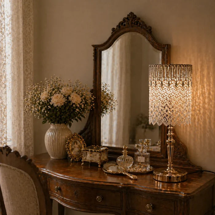 French White Lace Lampshade | DIY Romantic Bedside Table Lamp Shade Kit