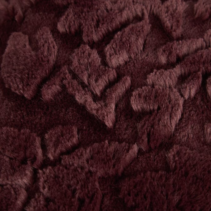 Hinch Home Faux Fur Throw 150 x 170cm – Embossed Floral Sofa & Bed Throw