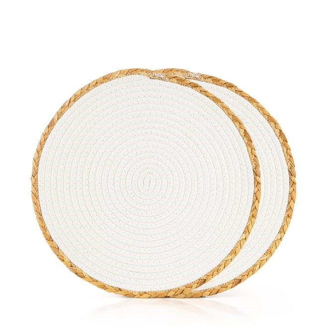 Hinch Home Placemats 2 Pack 35 x 35cm – Woven Seagrass Table Mats