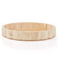 Hinch Home Scalloped Tray 35cm – Round Wooden Decorative Tray