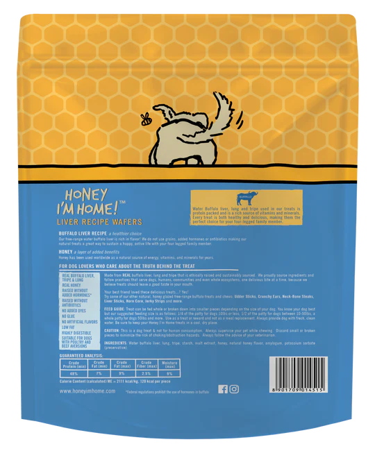Honey I'm Home! Liver Recipe Wafers Dog Treats