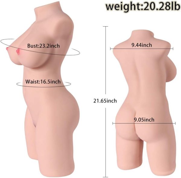 KINKLOVE 3 in 1 Traditional Realistic Masturbator Stroker Big Boobs Ass Tight Vaginal Anal Toy