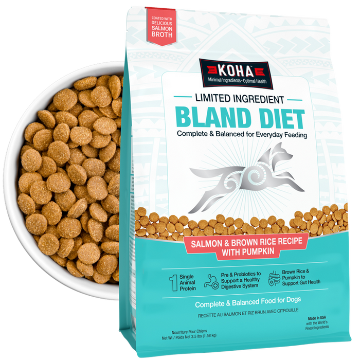 Koha Limited Ingredient Dry Bland Diet Salmon & Brown Rice Recipe with Pumpkin for Dogs