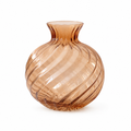 Mrs Hinch Autumn Swirl Orange Vase 21.5cm – Transparent Spiral Decorative Vase