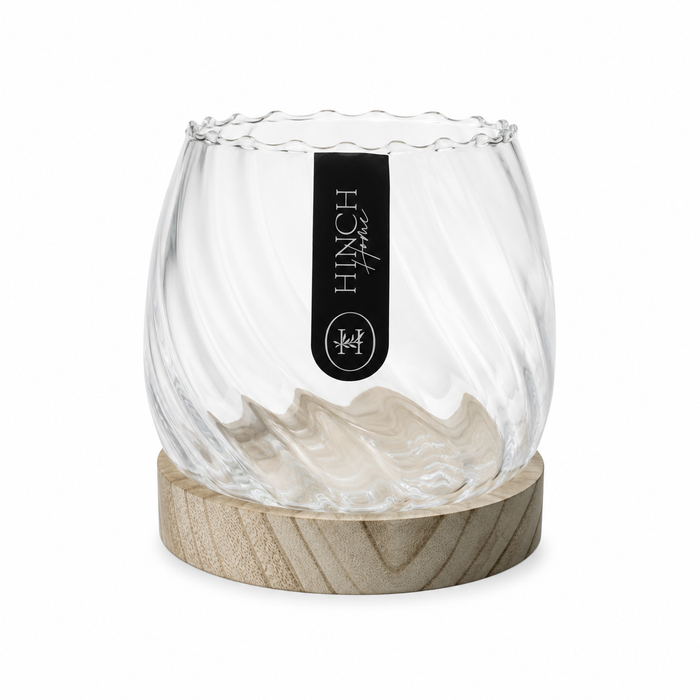 Mrs Hinch Glass Hurricane Glass Candle Holder 12cm – Clear Glass Candle Holder Home Décor