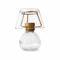 Mrs Hinch Glass Tealight Holder Lamp – Clear Glass Gold Tone Home Décor