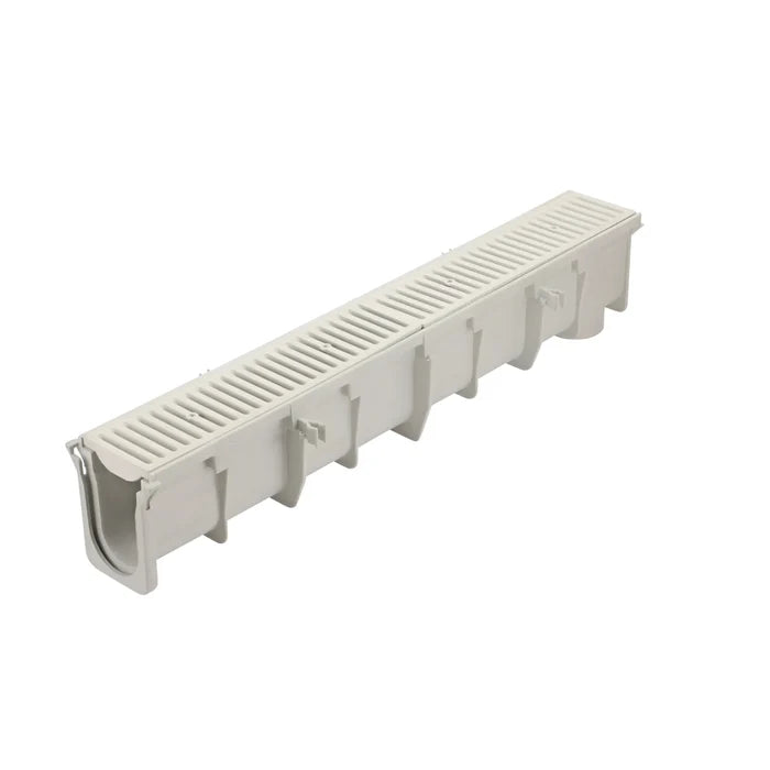 NDS DS-099 Dura Slope® Channel Drain, 6.7 in. to 7.0 in. Invert Depth, 6 in. Wide X 4 ft. Long X 8.5 in. Deep