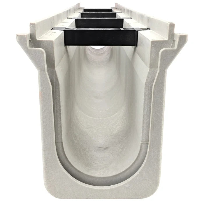NDS DS-099 Dura Slope® Channel Drain, 6.7 in. to 7.0 in. Invert Depth, 6 in. Wide X 4 ft. Long X 8.5 in. Deep