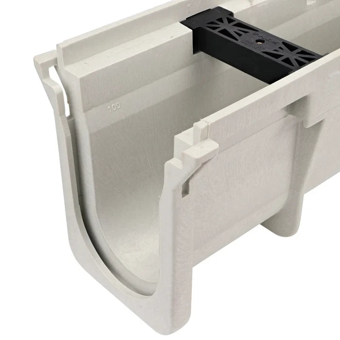 NDS DS-099 Dura Slope® Channel Drain, 6.7 in. to 7.0 in. Invert Depth, 6 in. Wide X 4 ft. Long X 8.5 in. Deep