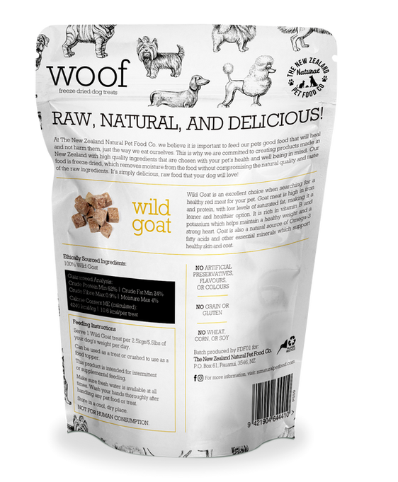 New Zealand Natural Pet Food Woof Wild Goat for Dogs