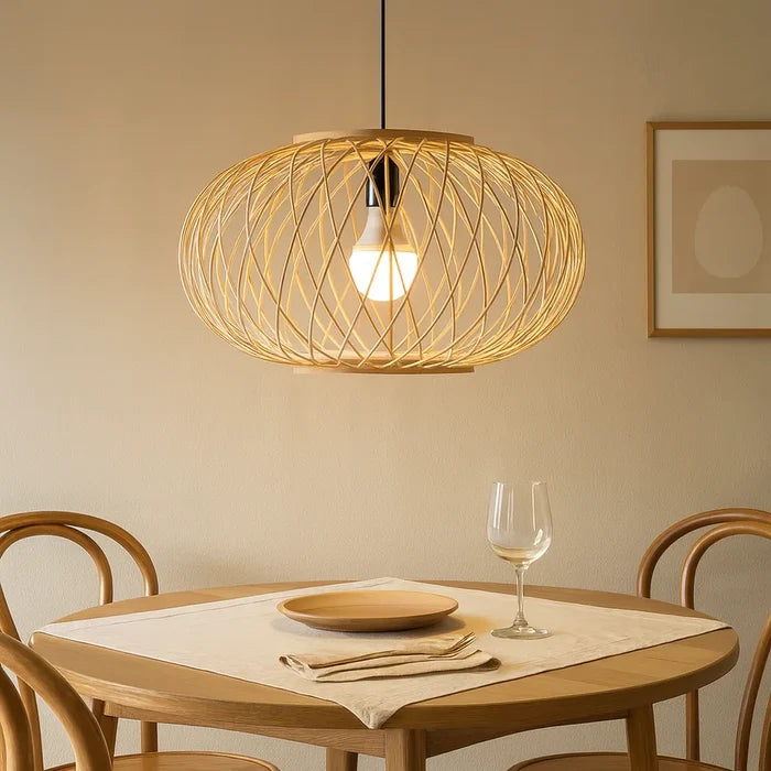 Nordic Globe Bamboo Pendant Light Shade | DIY Cage Lampshade Kit