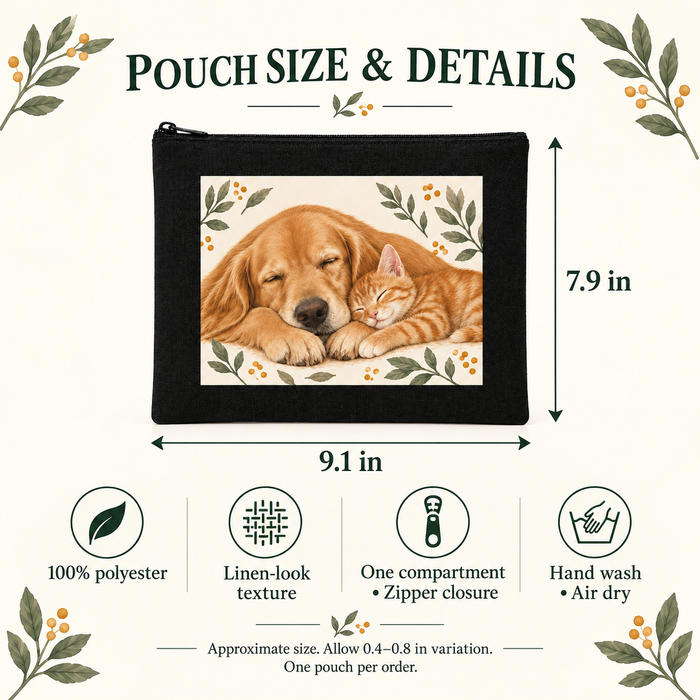 Personalized Multipurpose Zipper Pouch – Pets, Botanical or Your Design
