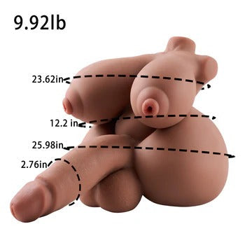 Robin Shemale Sex Doll Torso with Hentai Fuckable Tits 9.92lb