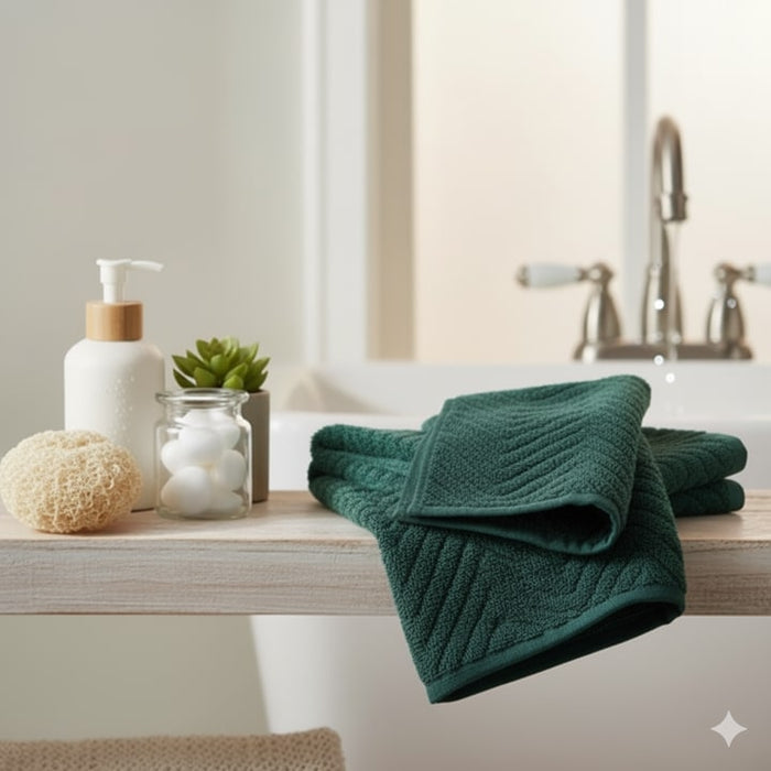 Set of 2 Sculpted Hand Towels