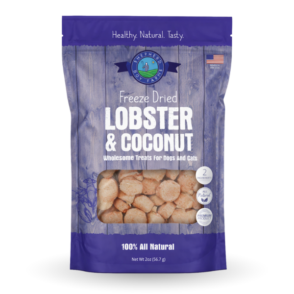 Shepherd Boy Farms Freeze Dried Lobster & Coconut Wholesome Treats for Dogs and Cats