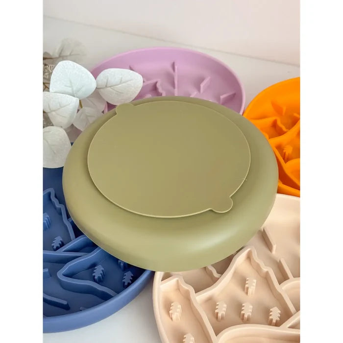 Slow Bowl Mountains, Lick Mat For Dogs, Dog Food Bowl