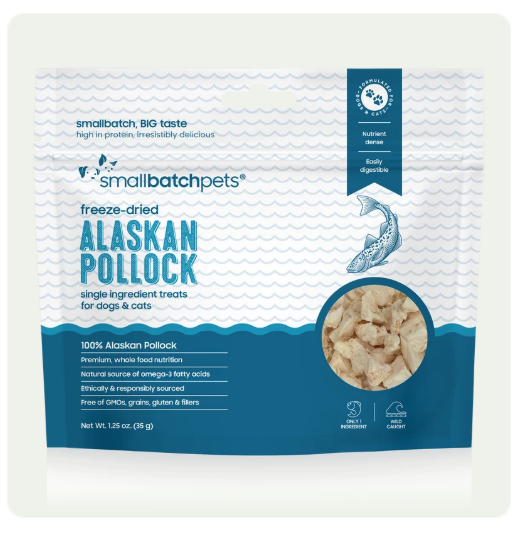 Smallbatch Freeze-Dried Alaskan Pollock Treats for Dogs & Cats