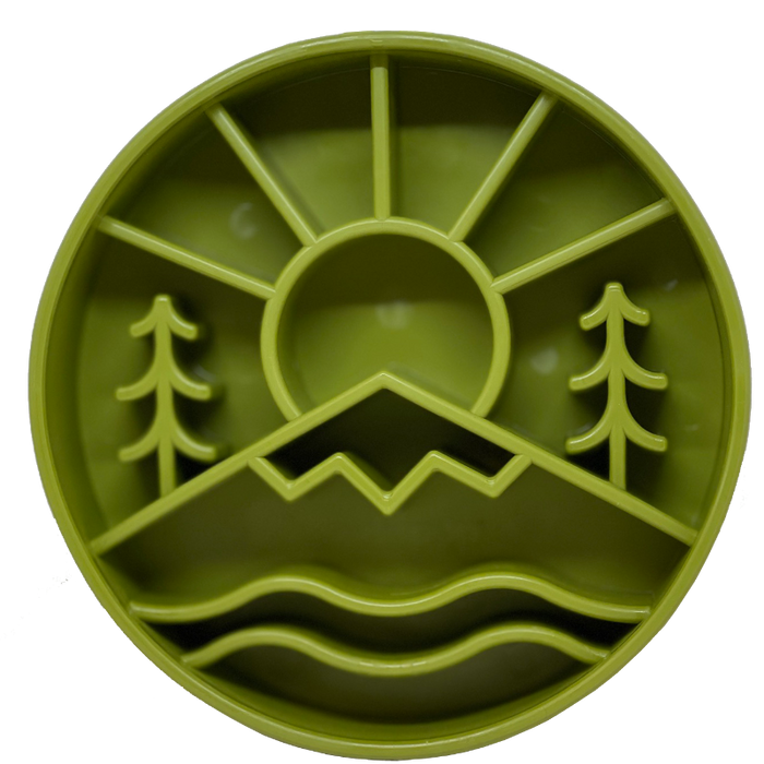SodaPup Great Outdoors Design eBowl Enrichment Slow Feeder Bowl for Dogs
