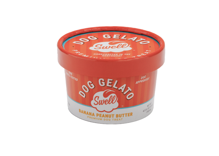 Swell Banana Peanut Butter Frozen Gelato Dog Treat