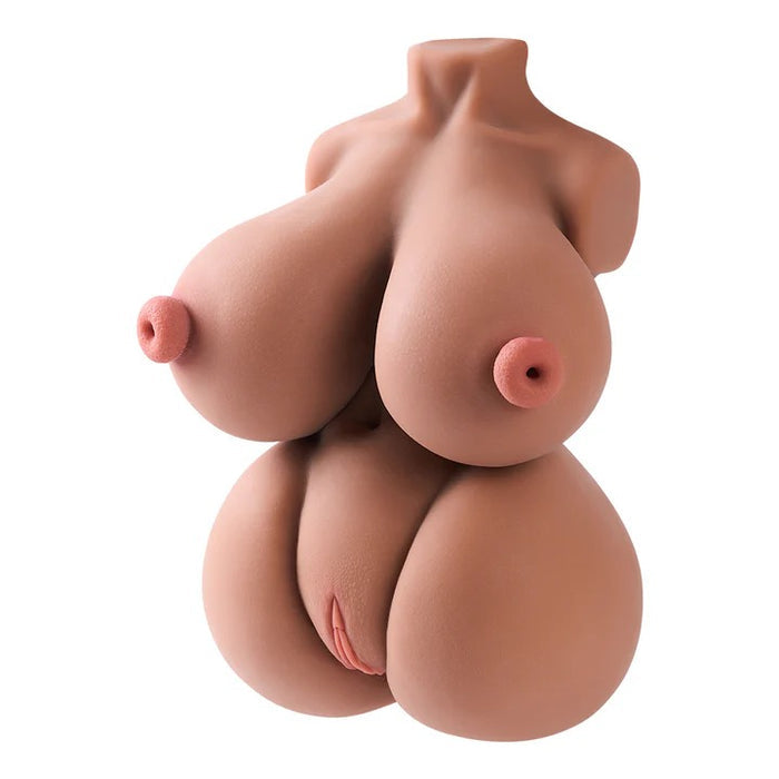 Tan Lucy Realistic Torso Sex Doll Fuckable Tits Sex Toy 8.8lb