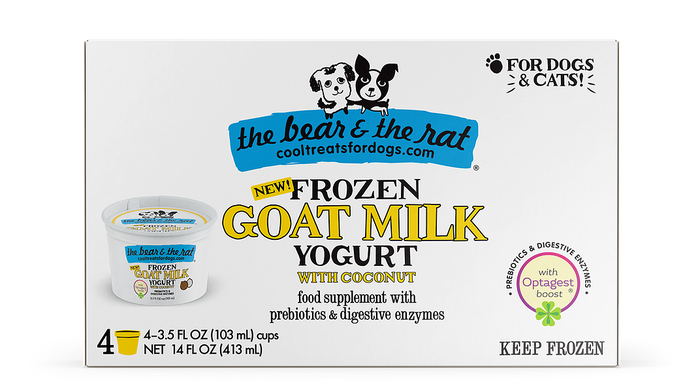 The Bear & The Rat Frozen Goat Milk Yogurt for Dogs & Cats