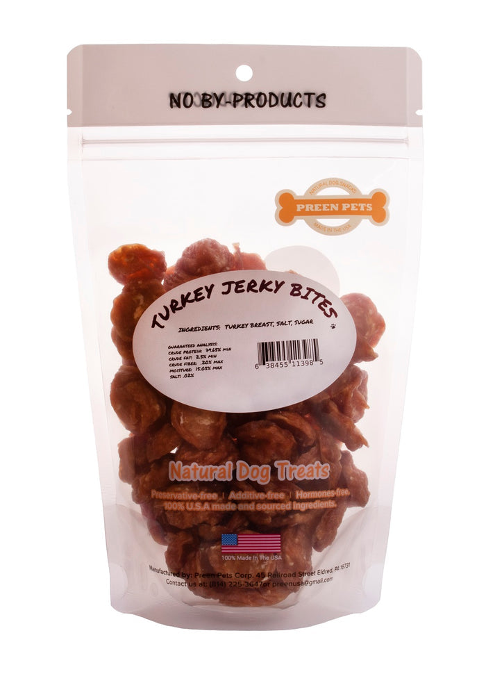 Turkey Jerky Bites — all-natural dog treats made in the USA by Preen Pets (photo 3)